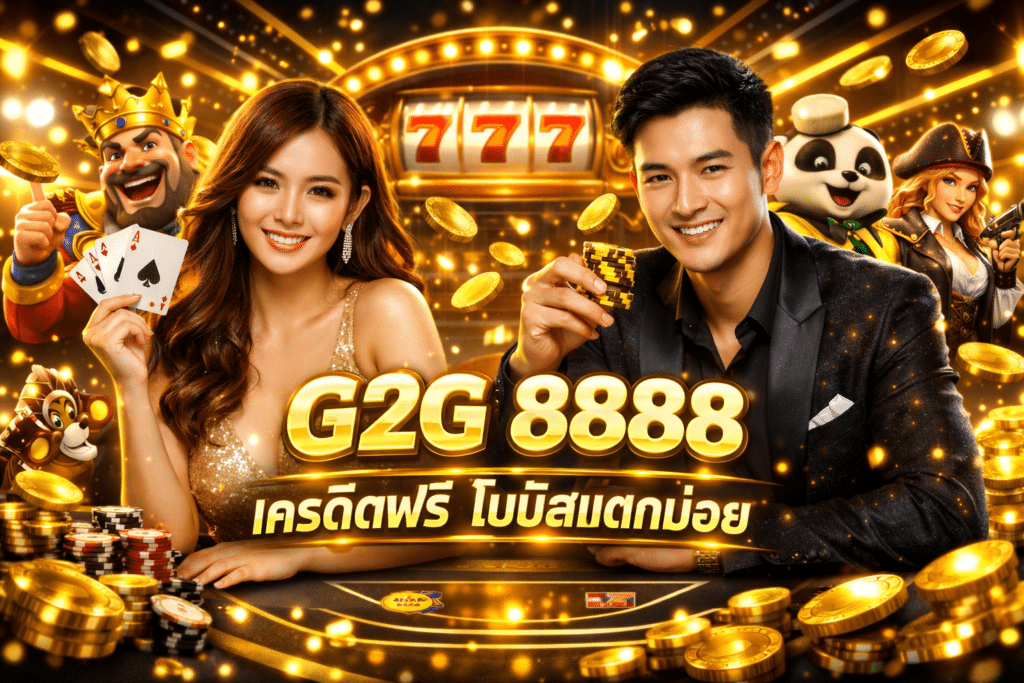 G2G 8888 เครดิตฟรี โบนัสแตกบ่อย เล่นผ่านมือถือได้